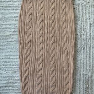 entro Cable Knit Midi Skirt in Taupe